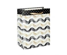 SPIRIT 403413 SB Geschenktüte, Classic Design 4, 210gsm, M-Size (18x32x12cm), 10 STK, Farbig Seortiert