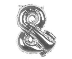 Boland 22126 Folienballon Zeichen &, Silber, 36 cm