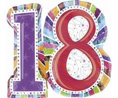 18 th Folienballon ca. 66 x 71 cm Luftballons Folienballons Luftballon Ballons