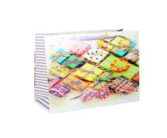 SPIRIT 404544 SB Geschenktüte Classic Design 08, 210g, (32x42x13cm), 10 STK, Farbig Seortiert