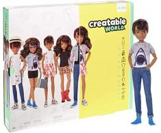 Creatable World GGT68 - Deluxe Charakter Puppen Set, individuell gestaltbare gender neutrale Puppe mit brünetten welligen Haaren, Spielzeug ab 6 Jahren