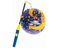 Riethmüller 1001 - Lampionset für Kinder, elektrischer Laternenstab, 1 x 30 cm und Lampion ø, 1 x 16 cm