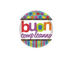 amscan International Teller, 17,7 cm, gepunktet / gestreift