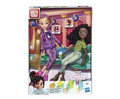 Disney Prinzessinnen Comfy Squad Rapunzel und Tiana, Puppen zum Film Chaos im Netz mit Freizeit-Outfit und Zubehör