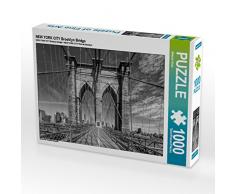 CALVENDO Puzzle New York City Brooklyn Bridge 1000 Teile Lege-Größe 64 x 48 cm Foto-Puzzle Bild von Melanie Viola