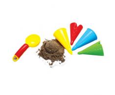 Gowi 558-41 Sandform Eiscreme, 5teilig im Netz, Sandkästen und Sandspielzeug