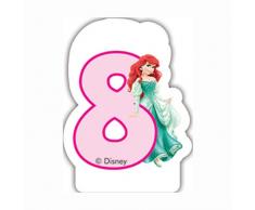 Disney Princess und Tiere 8. Geburtstag Kerze