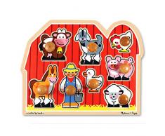 Melissa & Doug Holzpuzzle mit großem Knauf - Bauernhoffreunde (8 Teile)