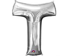 Amscan 3298501 86,4 Buchstabe T Super Shape Folienballon