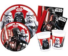Ciao y4491 Kit Party Tisch Star Wars Final Battle für 24 Personen, schwarz/weiß
