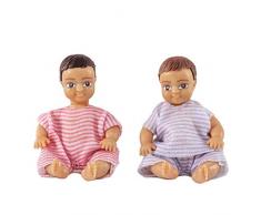 Lundby 60-806600 - Puppenhaus-Puppen - 2-teilig: 2 Babys / Säuglinge - Kinder - beweglich - Zubehör - Figuren - ab 3 Jahre - Maßstab 1:18 - Minipuppen, Biegepuppen