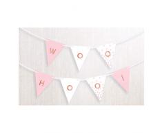 Amscan International Amscan 120442 Dekoration, Wimpel-Banner, personalisierbar, Goldblush