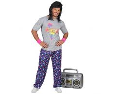 Widmann 98861 - Erwachsenenkostüm, 80er Jahre Beach Boy, T-shirt und Hose, Assi Anzug, verschiedene Größen, Beach Party, angenehmer Tragekomfort, Proll Anzug, Retro Style, Bad Taste, 80ties, Karneval