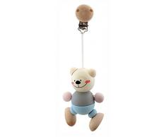 Hess 12815 - Holzspielzeug, Clipfigur Bär aus Holz, nature