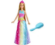 Barbie FRB12 Dreamtopia Regenbogen-Königreich Magische Haarspiel-Prinzessin (Blond)