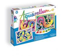 Sentosphere 06130 Aquarellum Malset für Kinder, Motiv Drachen, große Malvorlagen, Bastelset, Kreativ-Set, DIY