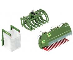 Wiking 7384 - Frontlader Werkzeuge Set B Bressel und Lade, grün