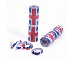 Bristol Novelty pg065 Union Jack Luftschlangen, blau/rot/weiß, One Size