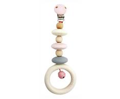 Hess 12817 - Holzspielzeug, Wagenhänger aus Holz, nature rosa
