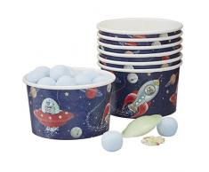 Ginger Ray Space Adventure Party Spaceship & Roboter Cupcake-Förmchen & Topper, gemischt Süßigkeiten-Tassen gemischt