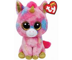 TY 99998 Fantasia, Einhorn mit Glitzeraugen, Glubschis, Beanie Boos, Plüsch, 72 cm, Mehrfarbig