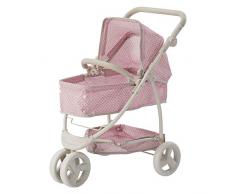 Olivias Little World OL-00009 Puppenwagen, Rosa/Grau