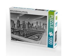 CALVENDO Puzzle Brooklyn Bridge Blick auf Manhattan 1000 Teile Lege-Größe 64 x 48 cm Foto-Puzzle Bild von Melanie Viola