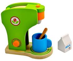 Idena 4100074 Kleine Küchenmeister Kaffeemaschine aus Holz, für Spielküche und Kaufmannsladen, ab 3 Jahre, ca. 19 x 11 x 20 cm