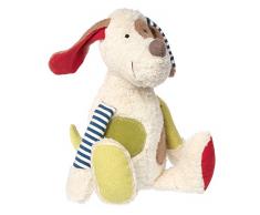 sigikid, Mädchen und Jungen, Stofftier Hund, Patchwork Green, Weiß/Mehrfarbig, 38764