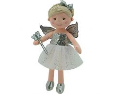 Sweety Toys 11797 Stoffpuppe Fee Plüschtier Prinzessin 45 cm Silber