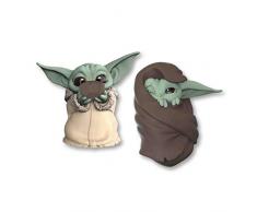 Star Wars The Bounty Collection The Child „Baby Yoda“, schlürft Suppe und ist in eine Decke gehüllt, 5,5 cm große Figuren, 2er-Pack