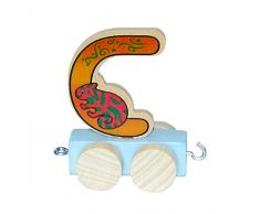 Hess Holzspielzeug 0045C Waggon für Geburtstagszug, ca. 7 cm, Buchstabe C