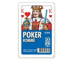 Ravensburger 27068 - Poker, Französisches Bild - 55 Blatt, glasklaes Etui