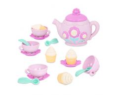 PLAY Circle – Musikalisches Teeservice Set – Teeparty Teetassen, Cupcakes und Teekanne mit Melodien und Geräuschen für Kinder ab 3 Jahren (17 Teile)
