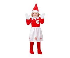 Smiffys Smiffys 52241T2 Offizielles Lizenzprodukt Elf auf dem Regal Mädchen, Girls, rot, Toddler-3-4 Years