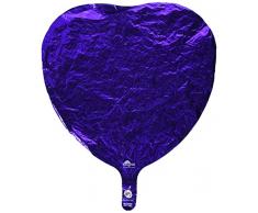 Anagram Folienballon Herz Lila Metallic, 45cm