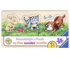 Ravensburger 03203 - Niedliche Tierkinder - 3 Teile Holzpuzzle