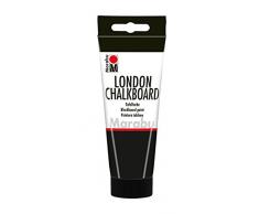 Marabu 12680050875 - Tafelfarbe, London Chalkboard Tafel schwarz 100 ml, Wasserbasis, speichelecht, sehr gut deckend, schnell trocknend, nach Trocknen m. Kreide beschreibbar und mit Wasser abwischbar