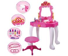 deAO Playset Schminktisch mit Licht & Sound und viel Zubehör enthalten