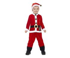 Smiffys 21488S - Kinder Jungen Weihnachtsmann Kostüm, Alter: 4-6 Jahre, One Size, rot/weiß