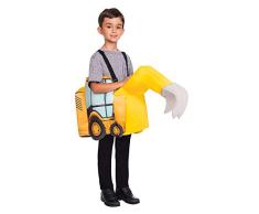 amscan 9904519 Bagger Ride On, 3-8 Jahre – 1 Stück, Kinder, gelb
