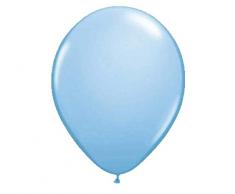 Folat 08401 Hellblaue Ballons Metallic-10 Stück, Blau