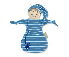 Sterntaler Spielpuppe mit Streifen, Integrierte Rassel, Alter: Für Babys ab der Geburt, 20 cm, Blau