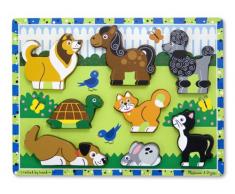 Melissa & Doug Holzpuzzle mit klobigen Teilen - Haustiere (8 Teile)