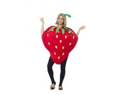 Smiffys, Unisex Erbeeren Kostüm, Überwurf und Kopfbedeckung, One Size, 43406