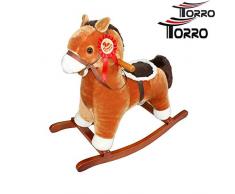TORRO 3191701002 - Schaukelpferd Klein mit Effekten und Sound, braun
