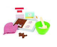 Small Foot 11207 Backset „Plätzchen Zubehör, 12-TLG. Set aus Holz, tolle Ergänzung für die Kinderküche/Kaufmannsladen, für kleine Bäcker ab 3 Jahren Spielzeug, Mehrfarbig