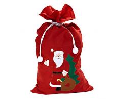 Widmann 1617B Weihnachtsmann Sack verziert, rot
