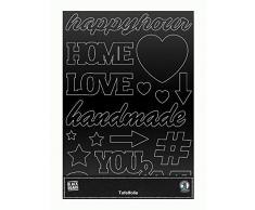 Ursus 42880000 - Tafelfolie, matt schwarz, ca. 23 x 33 cm, 8 Stück