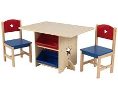 KidKraft 26912 Star Tisch mit Stühlen, pastellfarben